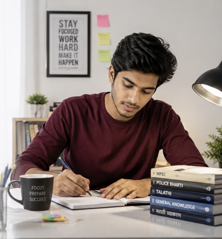Student studying